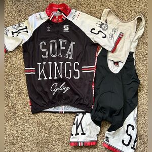 Mens Cycling Bibs and Jersey Large